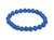 10mm Matte Blue Agate Elastic Bracelet 7.5" dyed [b4f12m]