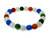 8mm Mix Agate & Jade Elastic Bracelet 7.5" dyed [b3s24]