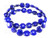 14mm Lapis Magnesite Puff Coin Beads 15.5" [t384l]