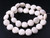12mm White Turquoise Puff Coin Beads 15.5" stabilized [t4w12]