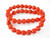 10mm Orange Magnesite Round Rope Beads 15.5" [t511h]
