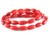 4x6mm Red Magnesite Rice Beads 15.5" [t521r]