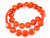 12mm Orange Magnesite Puff coin Beads 15.5" [t534h]
