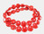 12mm Red Magnesite Puff coin Beads 15.5" [t534r]