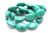 18x25mm Tibetan Turquoise Puff Oval Beads 15.5" stabilized [t7c18]