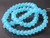 8mm Matte Aquamarine Abacus Beads 15.5" synthetic [u76a34m]