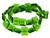 14mm Green Quartz Puff Square Beads 15.5" synthetic [u83a37]