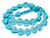 14mm Aquamarine Puff Heart Beads 15.5" synthetic [u85a34]