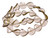 16mm Smoky Topaz Twisted Beads 15.5" synthetic [u87a8]