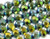 12mm Metallic Green Crysta Faceted Round Bead 15.5" [uc10b20]