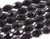 6x8mm Jet Black Glass Faceted Rice Beads 15.5" [uc12a2]
