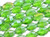 8x12mm Emerald Glass Faceted Rice About 35 Bead 15" [uc13a17]