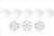 6mm White Opal Glass Faceted Bicone About 50 Bead 11" [uc22b1]