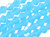 6mm Aqua Opal Glass Faceted Bicone About 50 Bead 11" [uc22b6]