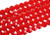 4mm Red Glass Faceted Round About 100 Bead 15" [uc6a6]