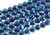 4mm Metallic Blue Glass Faceted Round About 100 Bead 15" [uc6b21]