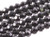 8mm Jet Black Glass Faceted Round Beads 15.5" [uc8a2]