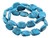 12x14mm Blue Howlite Oblong Beads 15.5" synthetic [wa165]