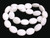 13x18mm Matte White Jade Oval Beads 15.5" natural [wa298m]