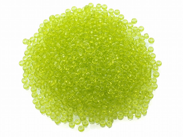 Seed bead 2mm 11/o 1000pcs, Transparent Olive Green [g4-2]