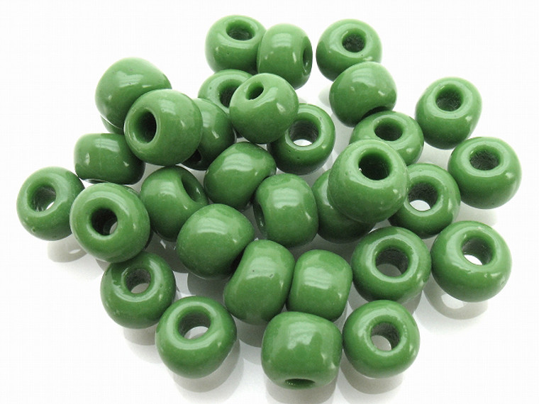 Seed Bead 4mm 6/o 160pcs, Opaque Green [g47-4]