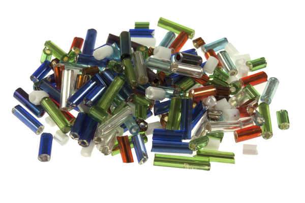 Bugle bead 2mm (length 2~6mm) 500pcs, Mix Color [g4x]