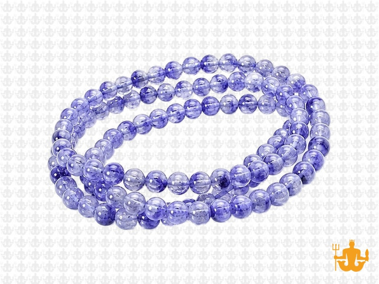 4mm Blueberry Quartz Round Beads 15.5" synthetic [4a42]