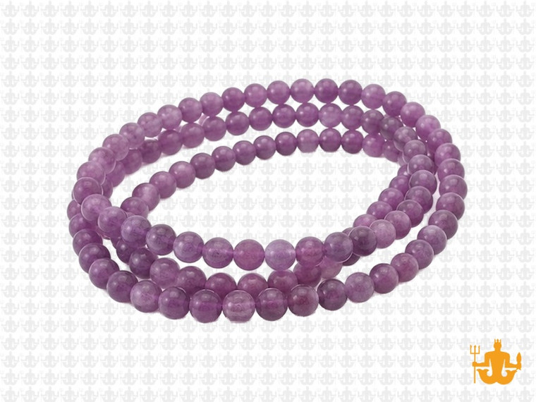 4mm Matte Amethyst Round Beads 15.5" synthetic [4a6m]