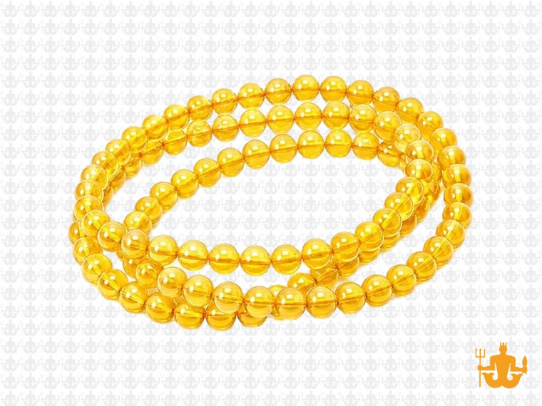 4mm Topaz Round Beads 15.5" synthetic [4a7]