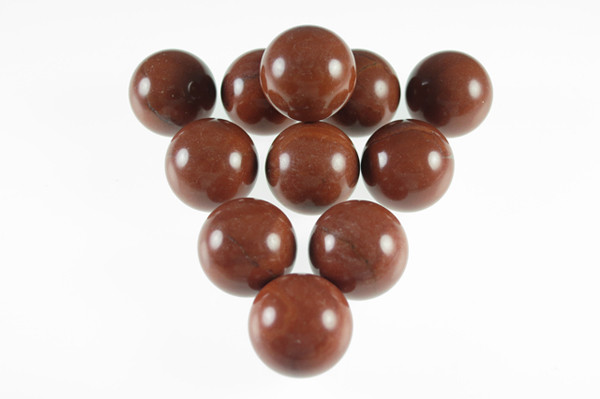 16mm Red Jasper Ball No Drill 5pcs. [e2239]