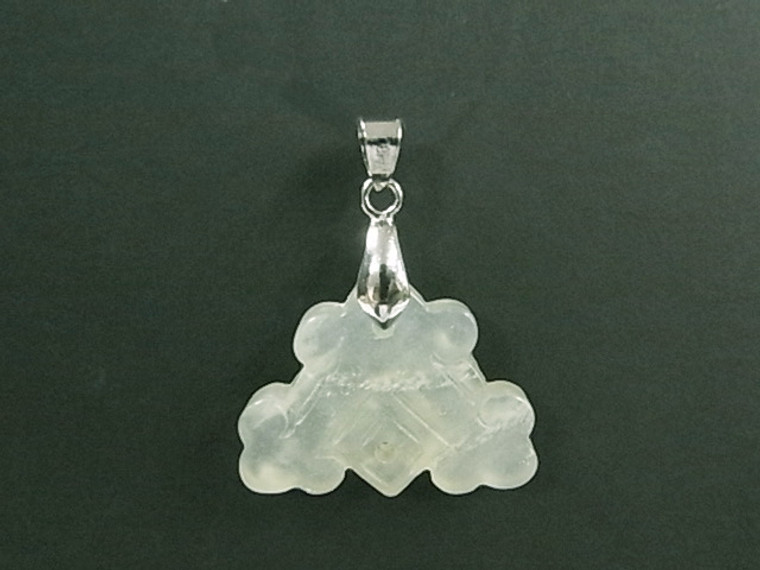30mm Fine Carved New Jade Pendant [e1009]