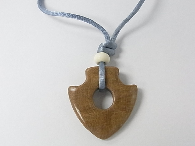 35mm Tiger Jasper Special Cut With Cord Necklace 36" [e1208]