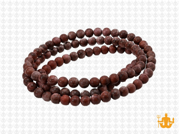 4mm Matte Mahogany Obsidian Round Beads 15.5" natural [4b28m]