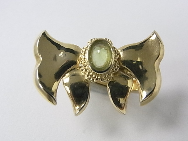 925 Sterling Silver Gold Plated 20x30mm Perdiot Open Clasp [e1182]