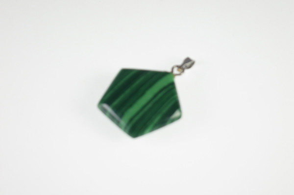 20mm Malachite Hexagon Pendant 1Pc Synthetic [e2209]