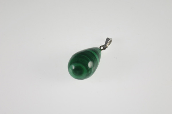 10x20mm Malachite Teardrop Pendant 1Pc Synthetic [e2208]