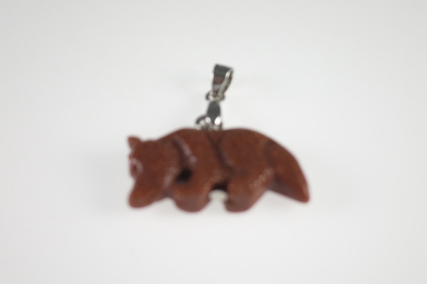 25mm Goldstone Bear Pendant [e2281]