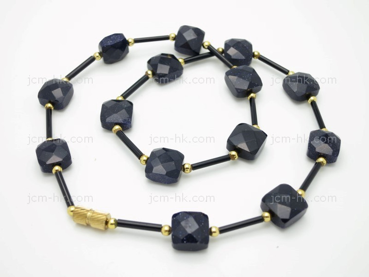 10mm White Lace Agate Necklace 18" [e3017]