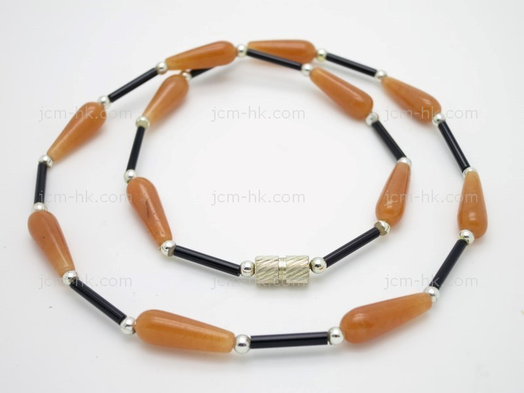 6x16mm Red Aventurine Necklace 18" [e3045]