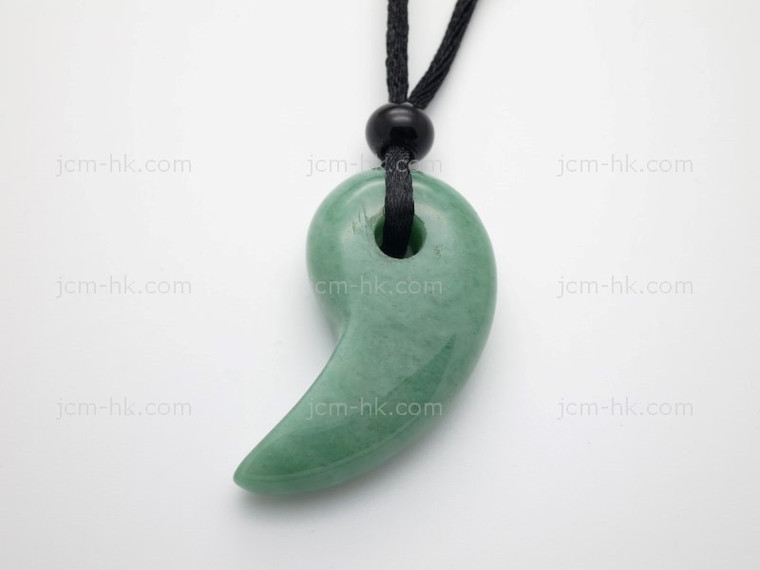 20x40mm Aventurine Magatama Fortune Pendant [e3157]