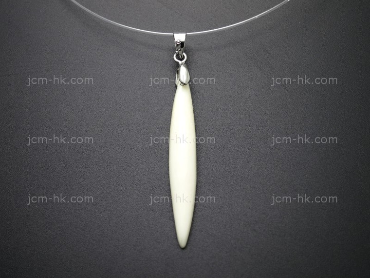 6x38mm Buffalo Bone Designer Bead Pendant [z8483]