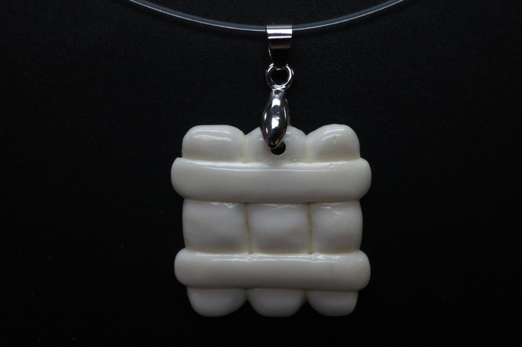 30X30mm Buffalo Bone Designer Bead Pendant [z1666]