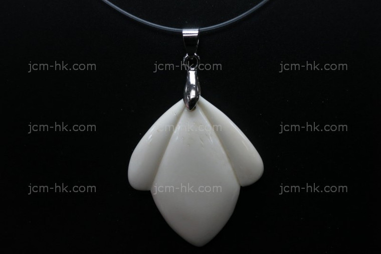 32X38mm Buffalo Bone Carved Designer Bead Pendant [z1367]