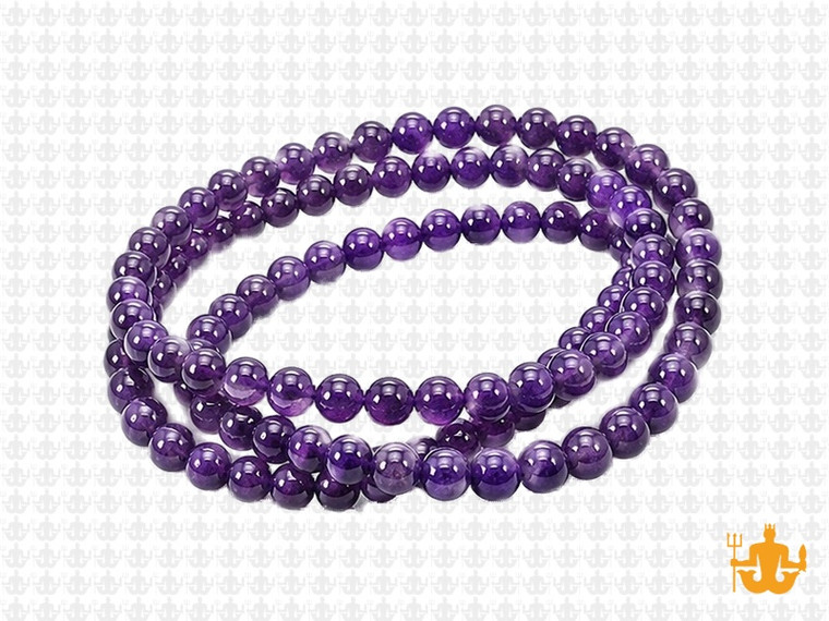 4mm Amethyst Round Beads 15.5" dyed [4d11]