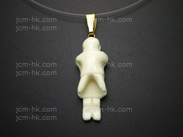12X32mm Buffalo Bone Eskimo Designer Bead Pendant [z1695]
