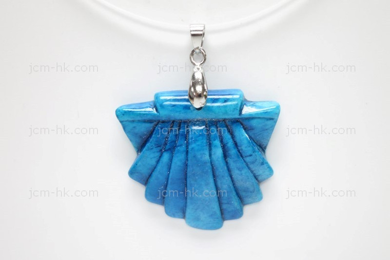 35x30mm Buffalo Bone Carved Designer Bead Pendant, Natural Dyed [z1009]