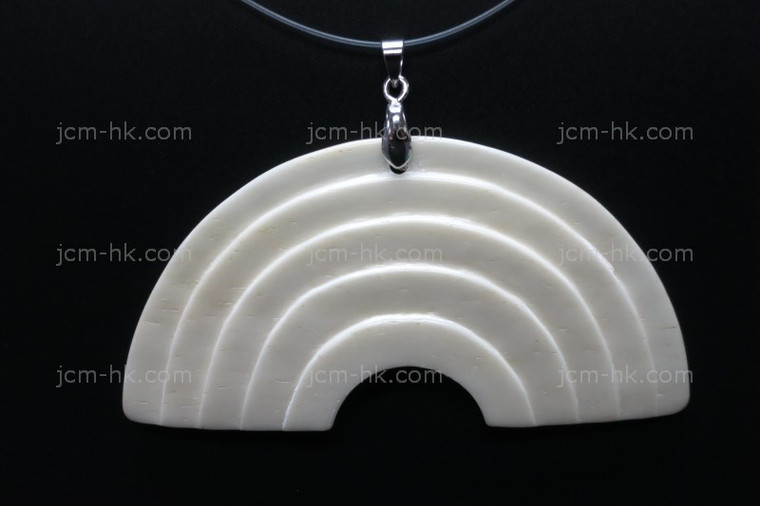 75x38mm Buffalo Bone Carved Designer Bead Pendant [z5010]