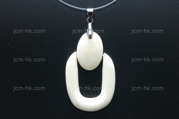 32x52mm Buffalo Bone Dangling Designer Bead Pendant [z5015]