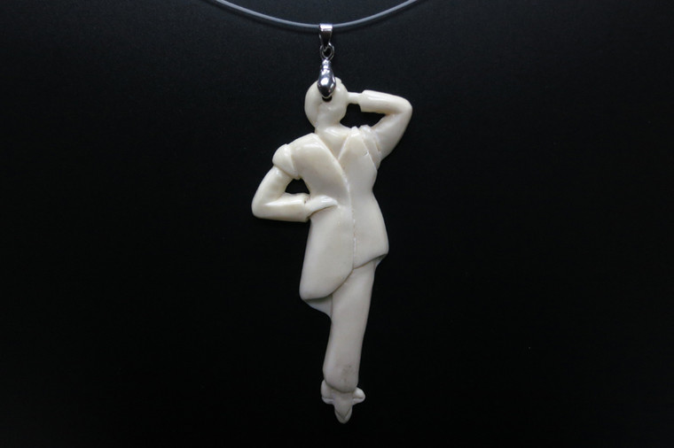 40x88mm Buffalo Bone Beauty Designer Bead Pendant [z5071]