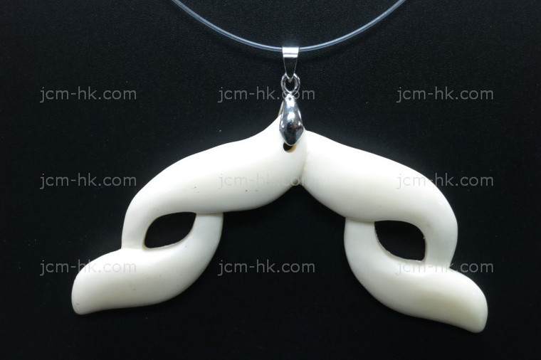 78x45mm Buffalo Bone Carved Designer Bead Pendant [z5121]